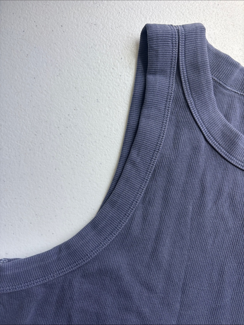 Old Navy Slate Blue High Neck Ribbed Tank - Picture 3 of 7